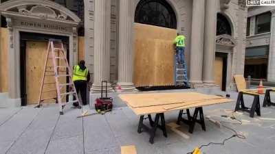 Washington, D.C. already boarded-up several days prior to the 2020 election
