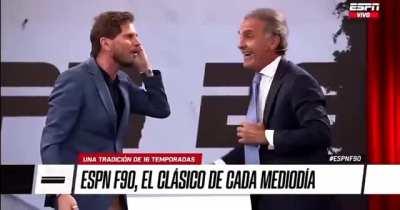 Nisman recibiendo al fiscal Luciani