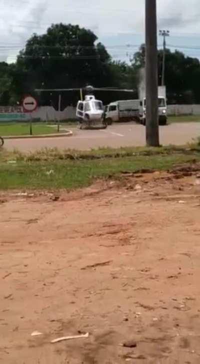 I guess he didn't see that helicopter