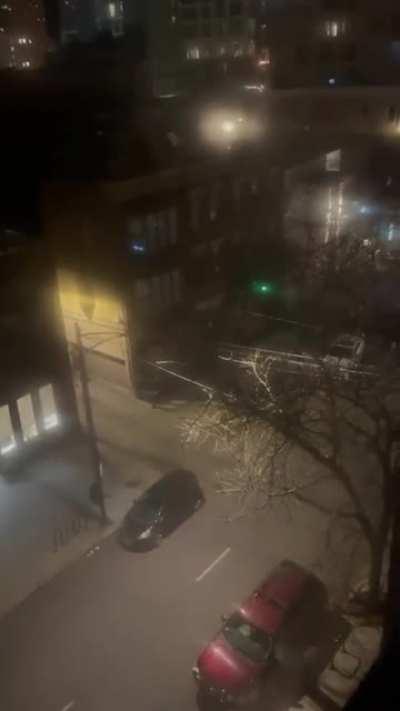 “It sounds like an automatic weapon!” No just someone letting off a switch in downtown Chicago last night.