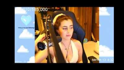 gee adjusting her top