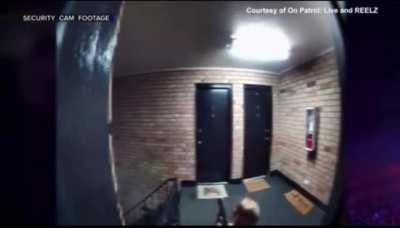 toddler waving and pointing a loaded handgun at himself; father arrested for neglect after neighbors reported