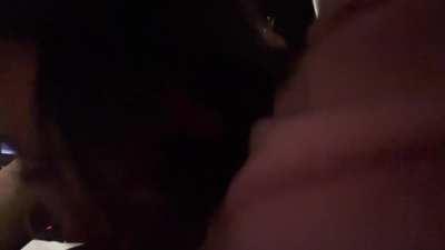 This BBC Took me on a date last night and my boyfriend got this video of me sucking him off in his car