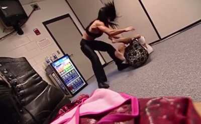 Victoria ragdolls Terri and strips her down to her thong