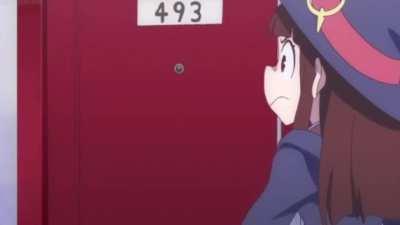 Akko opens the door and..