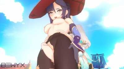 Fucking Mona Thighs (Bewyx) [Genshin Impact]