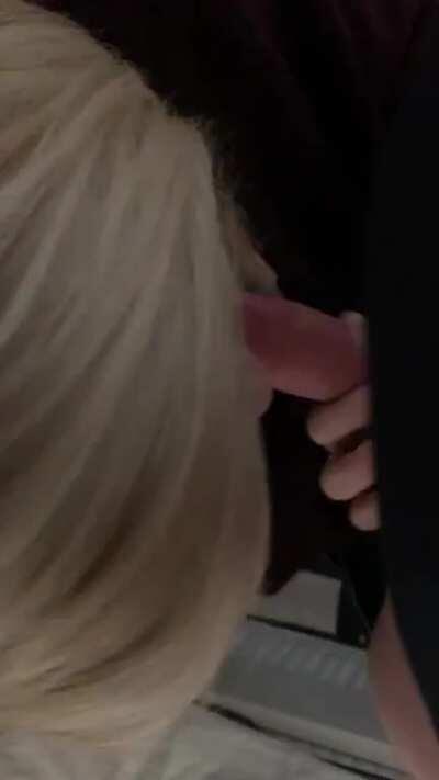 Wife48 polishing my rod. Kik BDDrill4 if trade. Pic proof