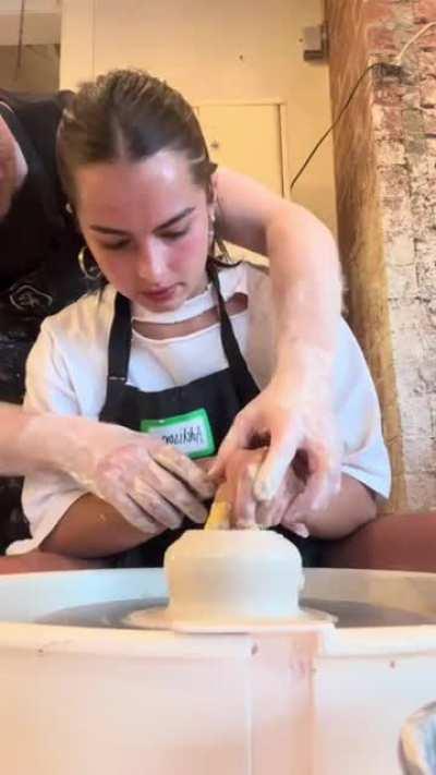 First time doing pottery (TikTok)