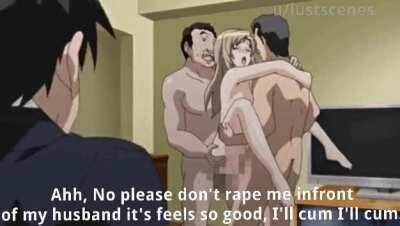 Banged by 2 men infront of husband!