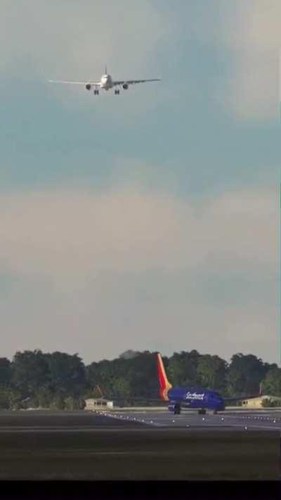 When takeoff and landing on the same runway nearly goes wrong