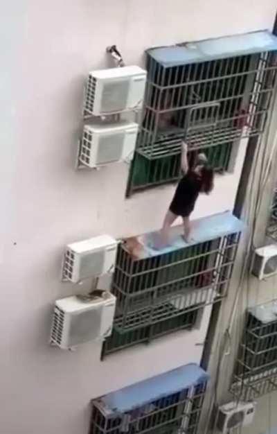 What is she doing out there?