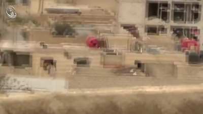 SyAAF helicopter dropping a pair of bombs on Opposition controlled neighborhoods in Daraya - 10/27/2015