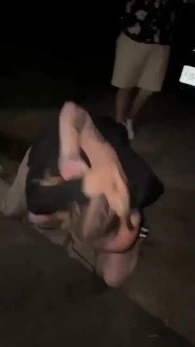Girl fighting with tits out 