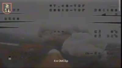 FPV drone records the arrival of three FABs on a building in Kostiantinivka