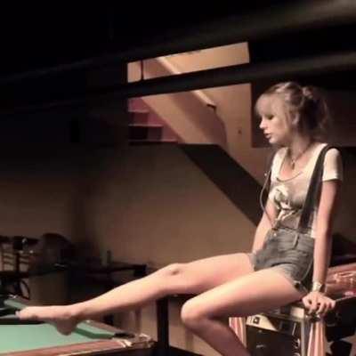 Checking her legs out