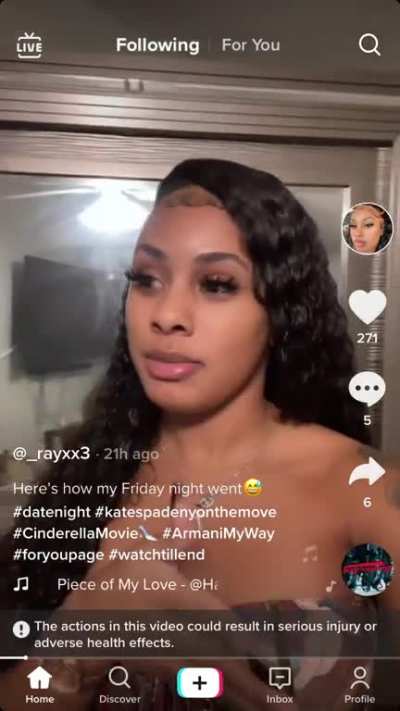 Video from when she was out being a hoe