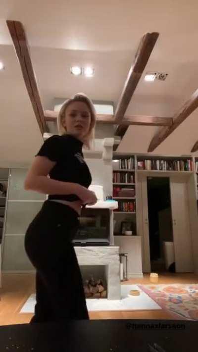 Checking herself out