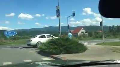 Interesting way to tow your car