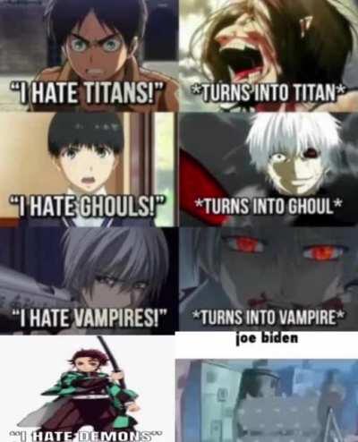 Lol!! You hav becum what you sore two destoy😂😂