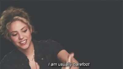 Shakira showing off her Soles