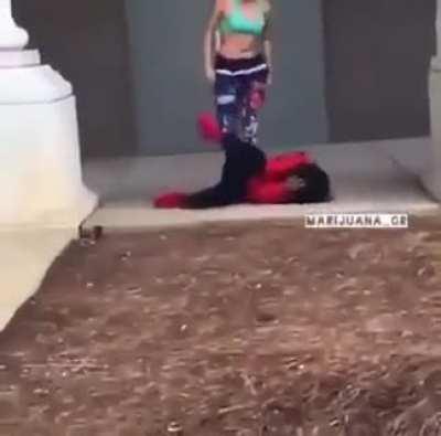 When a girl slams you that hard u know she grow up in a house full of guys