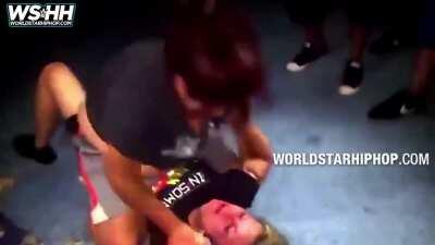 Insane ground and pound!