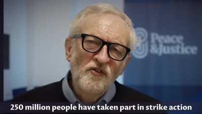 Jeremy Corbyn, a former prime minister candidate from labour party stands with farmers.