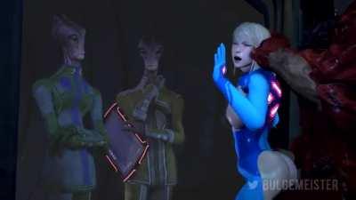 Samus under inspection [Metroid] (bulgemeister, evilaudio)