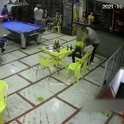 Robbing a pool club in Brazil gone wrong.