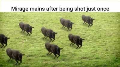 Mirage mains after being shot just once