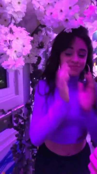 Camila Cabello shaking her tiny titties
