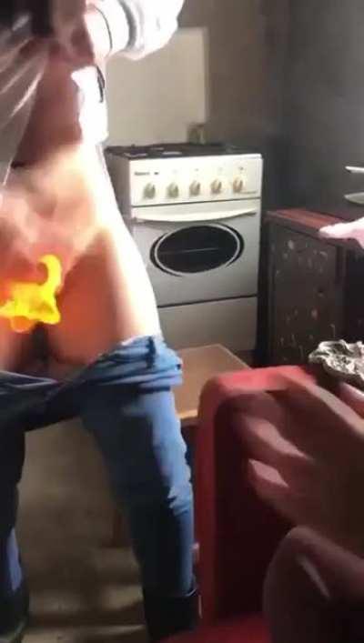 Burning someones pubes