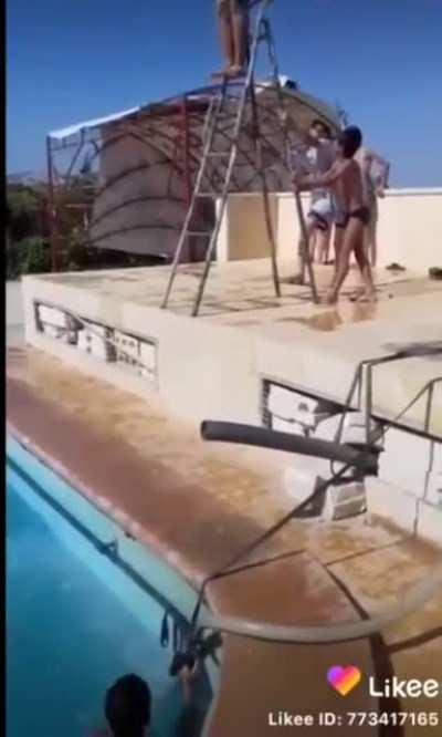 to jump in the water