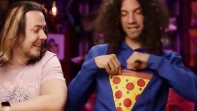 perfectly cut pizza?