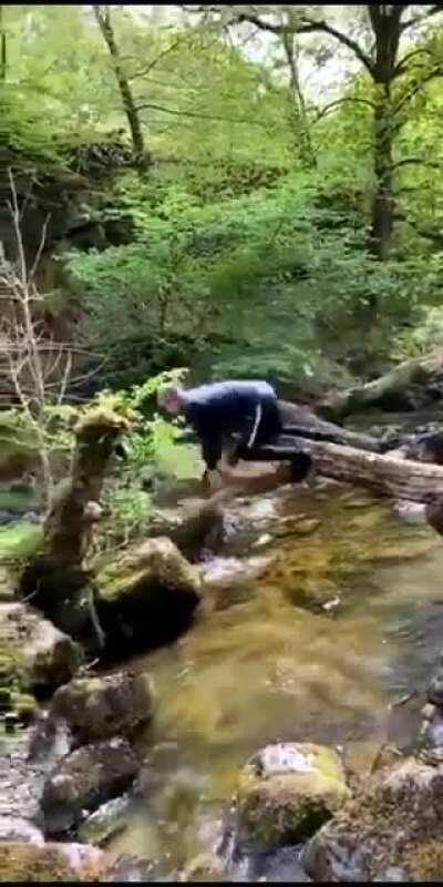 WCGW trying to cross a river