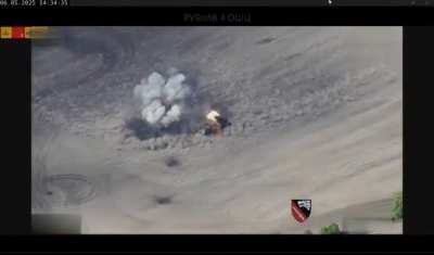 A Ukrainian drone spotted and coordinated a himar strike on a rare MLRS system, a 9K152 Urgan-1M. Location, Unit, and date unknown.