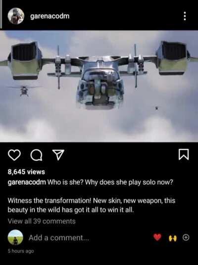 Instead of giving us the free Ghost-Stealth, they're too busy with this. Ffs