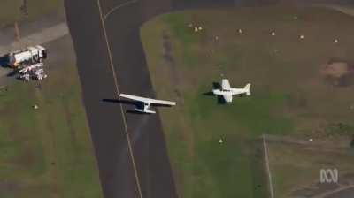Pilot lands his plane after losing power narrowly missing houses and trees