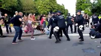 To run through a police officer