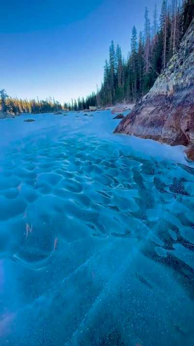 The way this water has frozen
