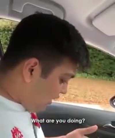 He immediately calls his mom.