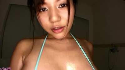 [MMND-055] Oiled Big Tits Bikini With Ruri Saijo