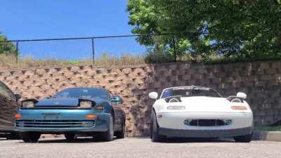 my girlfriend and i wanted to make a dumb video with our cars