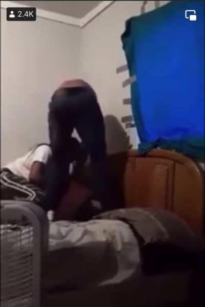 She caught her homegirl in bed with her man!