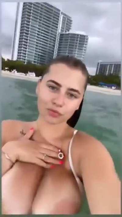 Big Boobs Out On The Beach Day