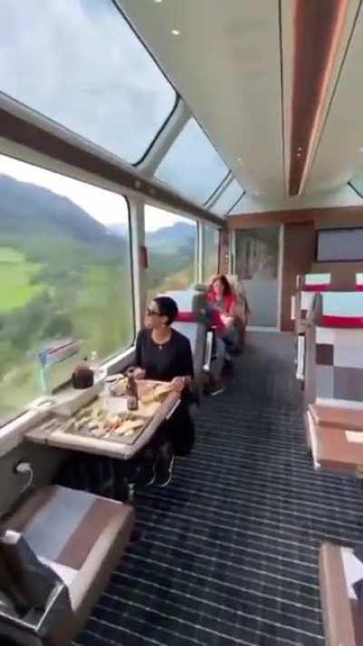 Breathtaking train ride in Switzerland