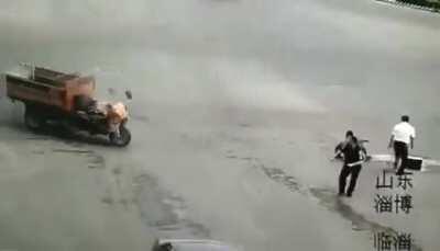 WCGW helping someone who got into an accident