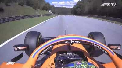 Lando Norris on-board last lap + uncensored team radio