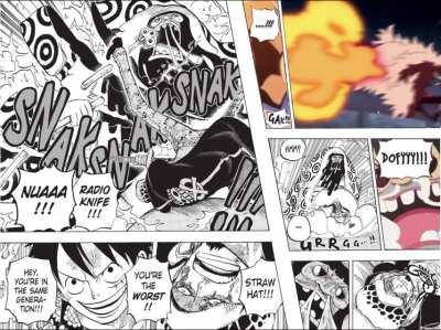 Luffy vs Doffy Red Hawk - manga/anime combo thing