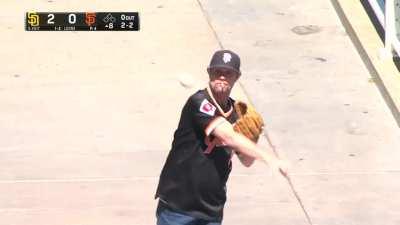 Meanwhile in San Francisco, just a guy playing catch and having a shmag